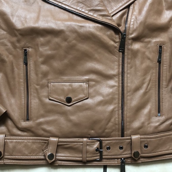 Badgley Mischka Rochelle Leather Moto Jacket - Picture 4 of 5